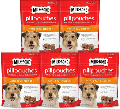 Chicken Pill Pouch Dog Treats – 6 oz × 5 pack