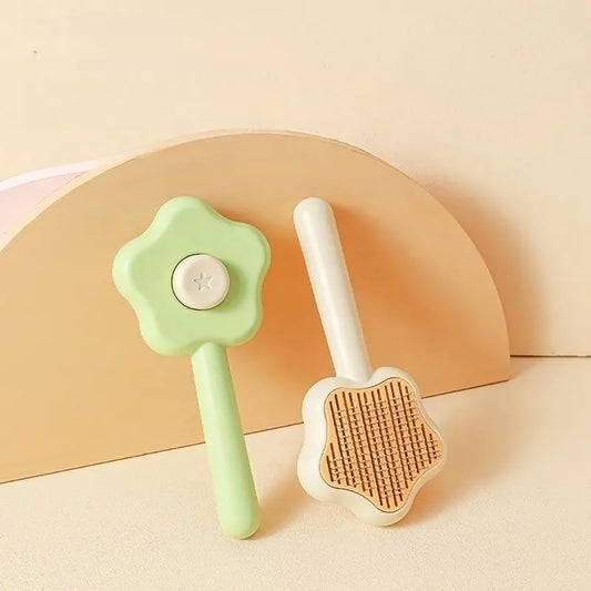 Star-Shaped Grooming Brush – One-Click Fur Remover