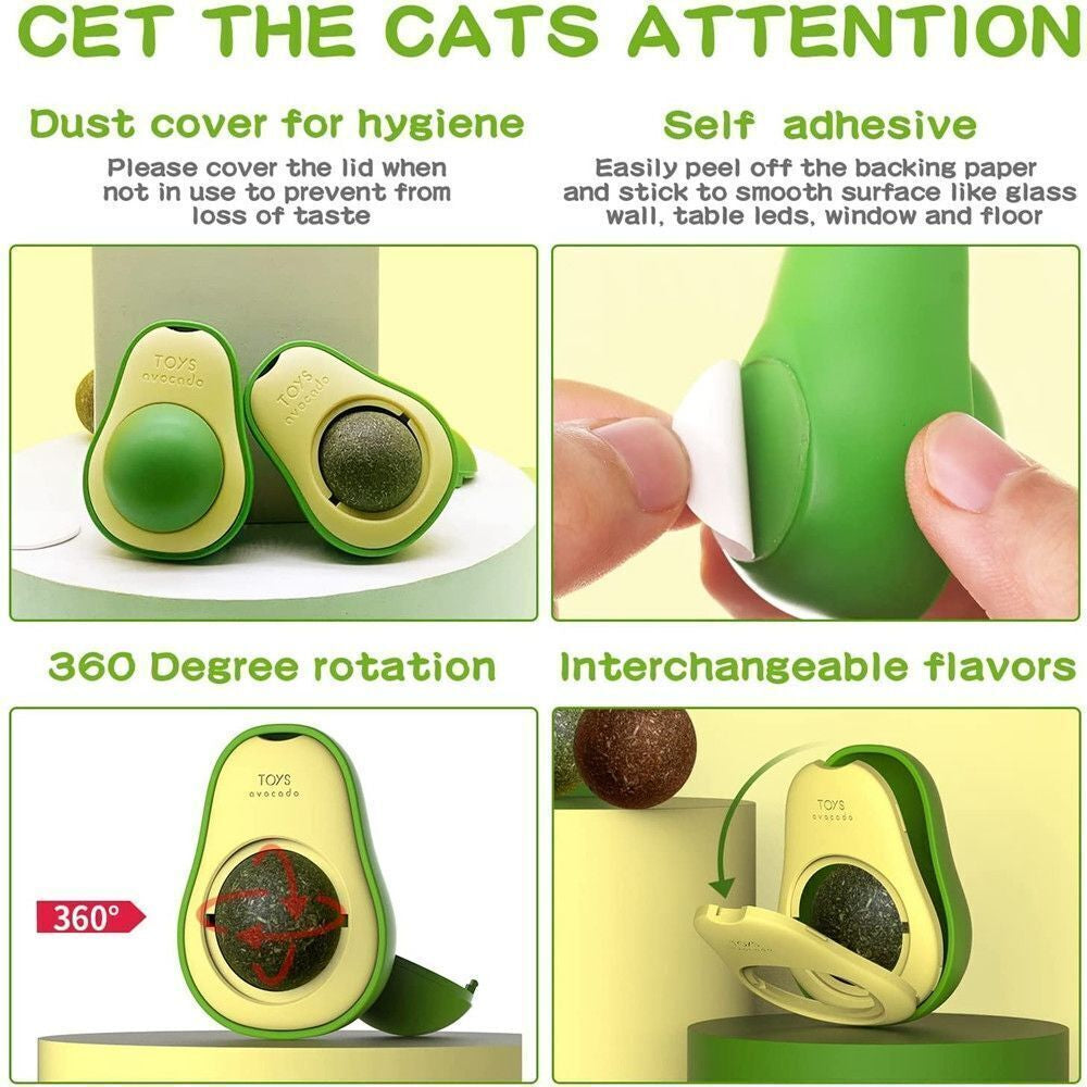 Avocado Catnip Treat Toy