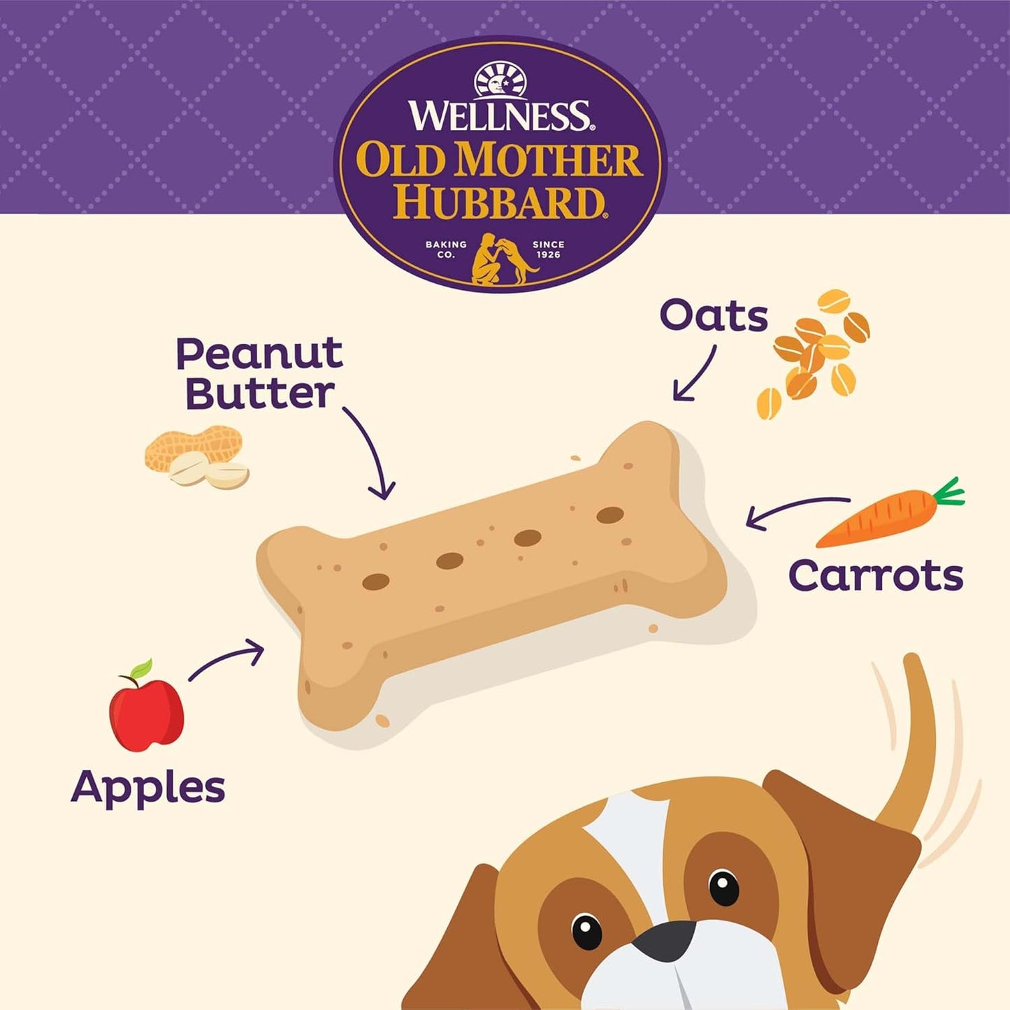 Wellness P-Nuttier Peanut Butter Large Dog Biscuits – 6 lb