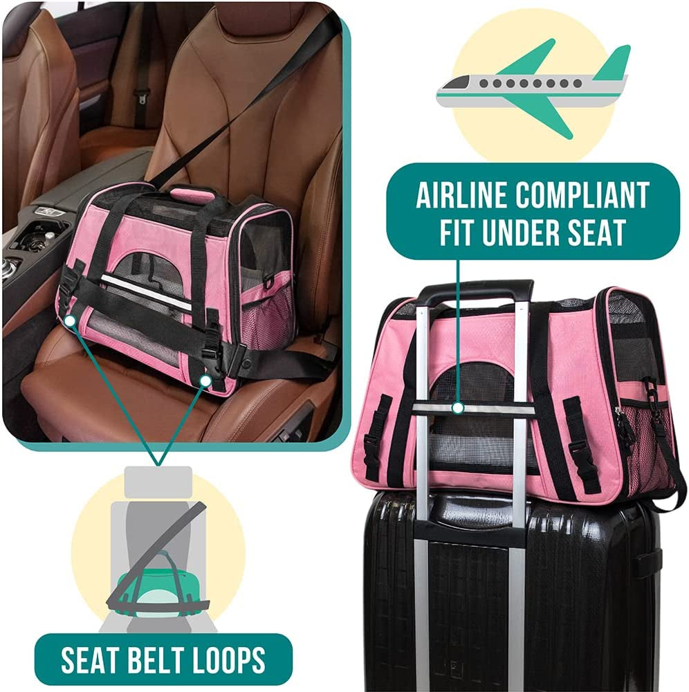 Pink Pet Carrier Bag – Airline-Approved & Travel-Ready