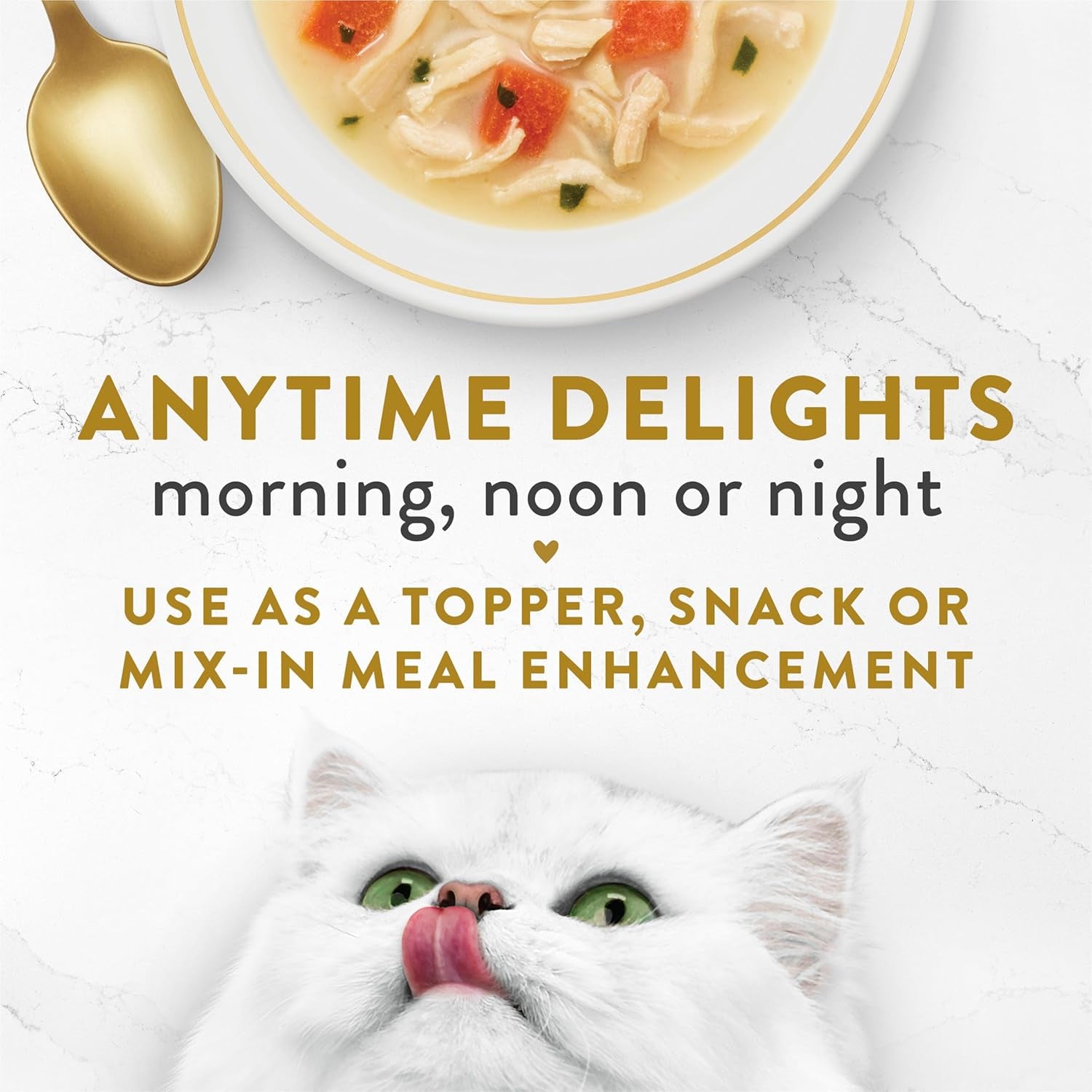 Purina Senior Creamy Chicken Cat Food Broth Topper – 1.4 oz x 16 Pack