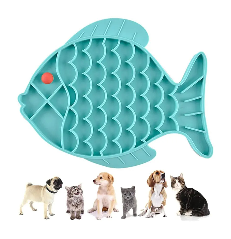 Fish-Shaped Lick Mat – Slow Feeder for Dogs