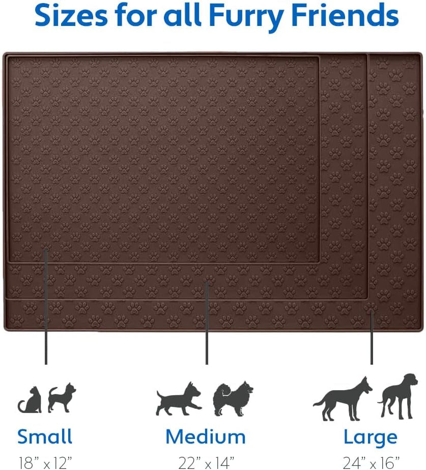 Waterproof Pet Food Mat – Spill-Proof & Dishwasher Safe 
