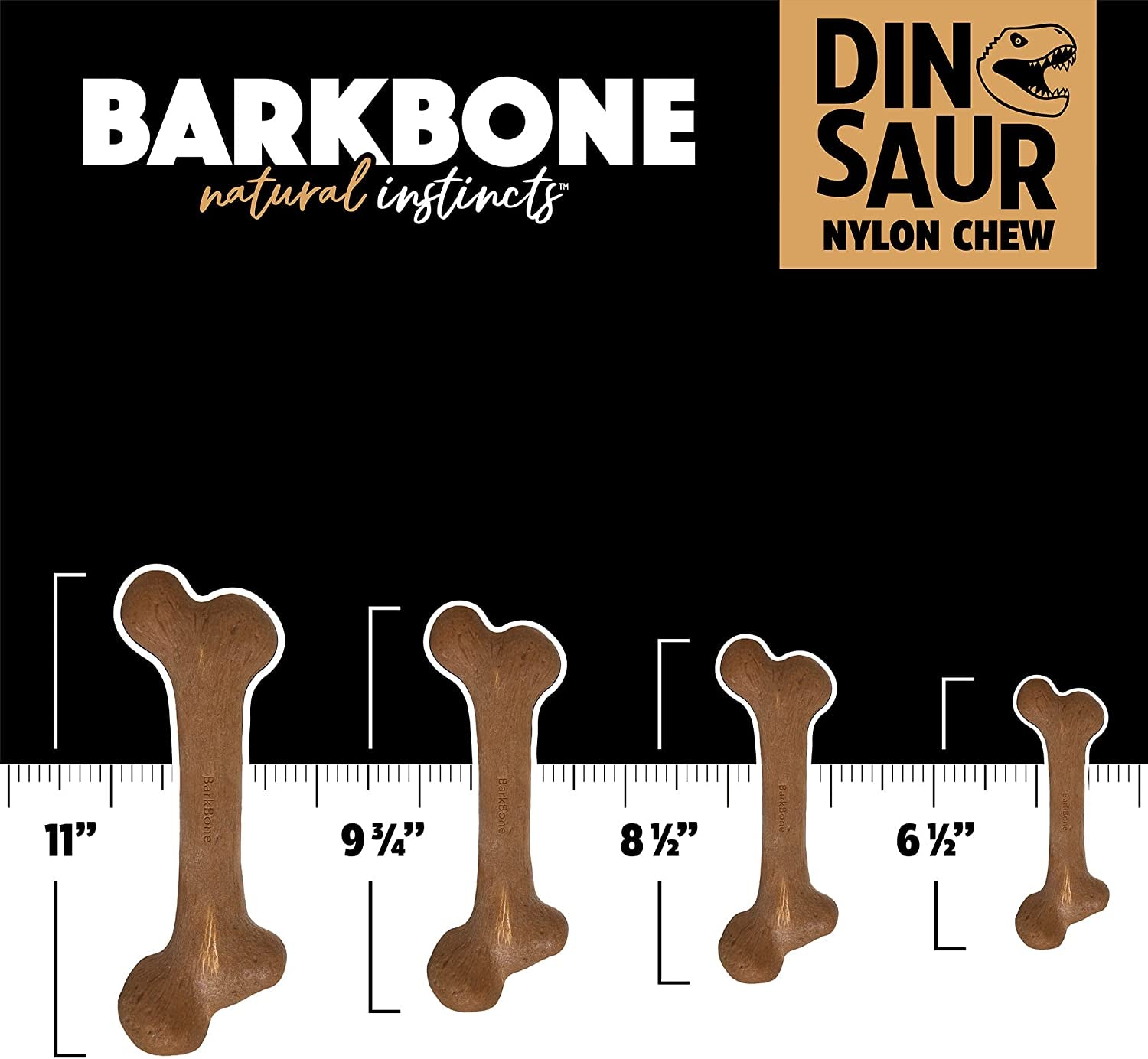Dino Barkbone – Bacon Chew Toy for Power Chewers
