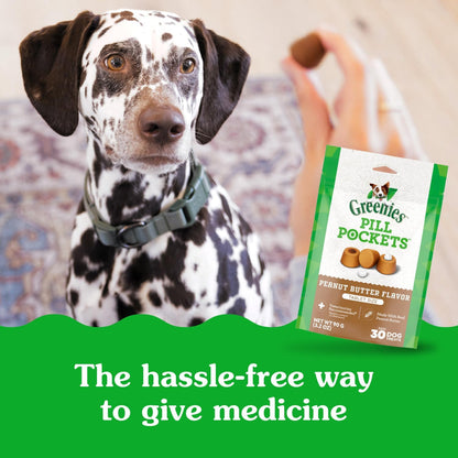 Greenies Pill Pockets Real Peanut Butter Soft Dog Treats – 7.9 oz (30 Count)