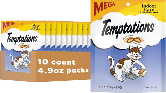 Temptations Chicken Indoor Crunchy & Soft Cat Treats – 4.9 oz. (10 Pack)
