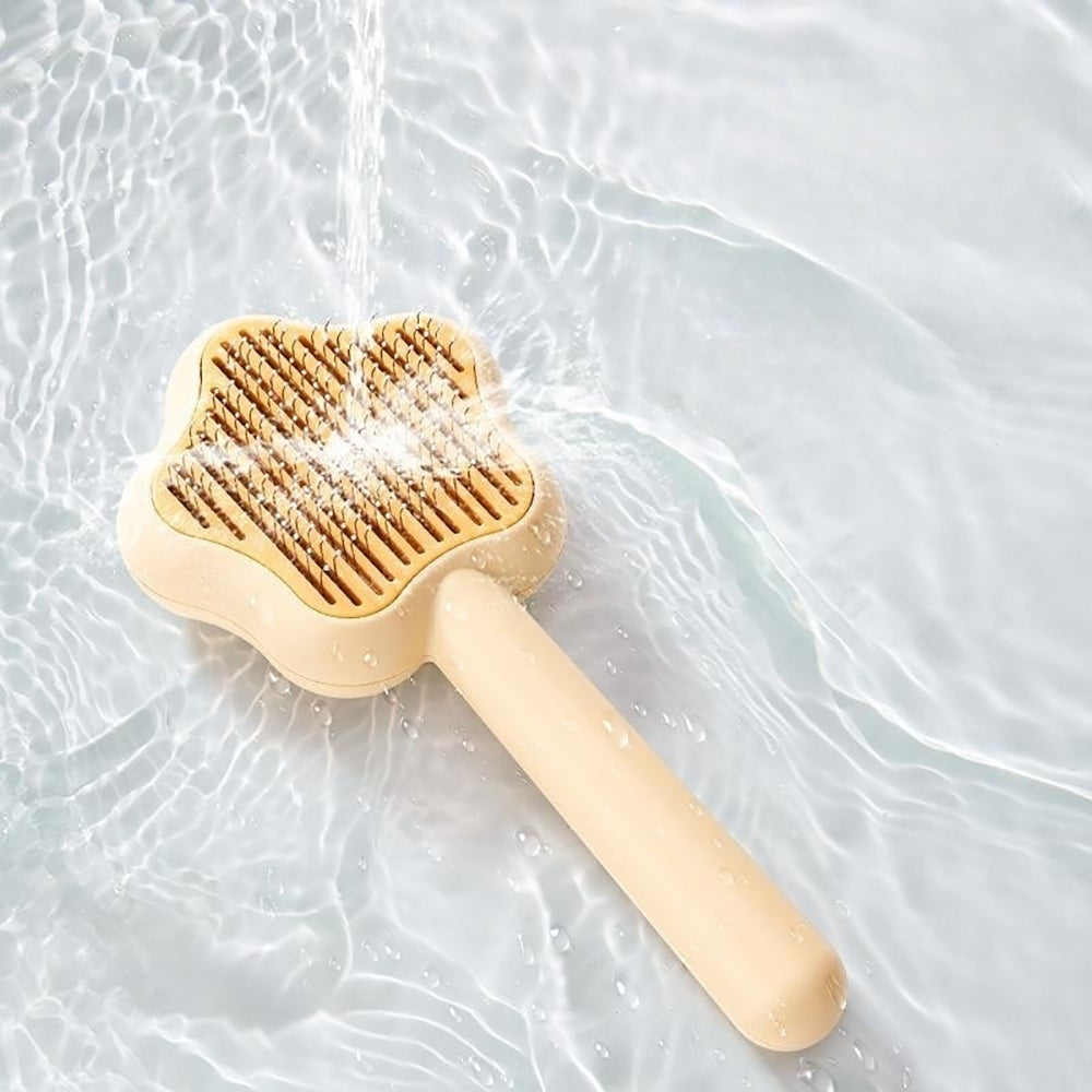 Star-Shaped Grooming Brush – One-Click Fur Remover
