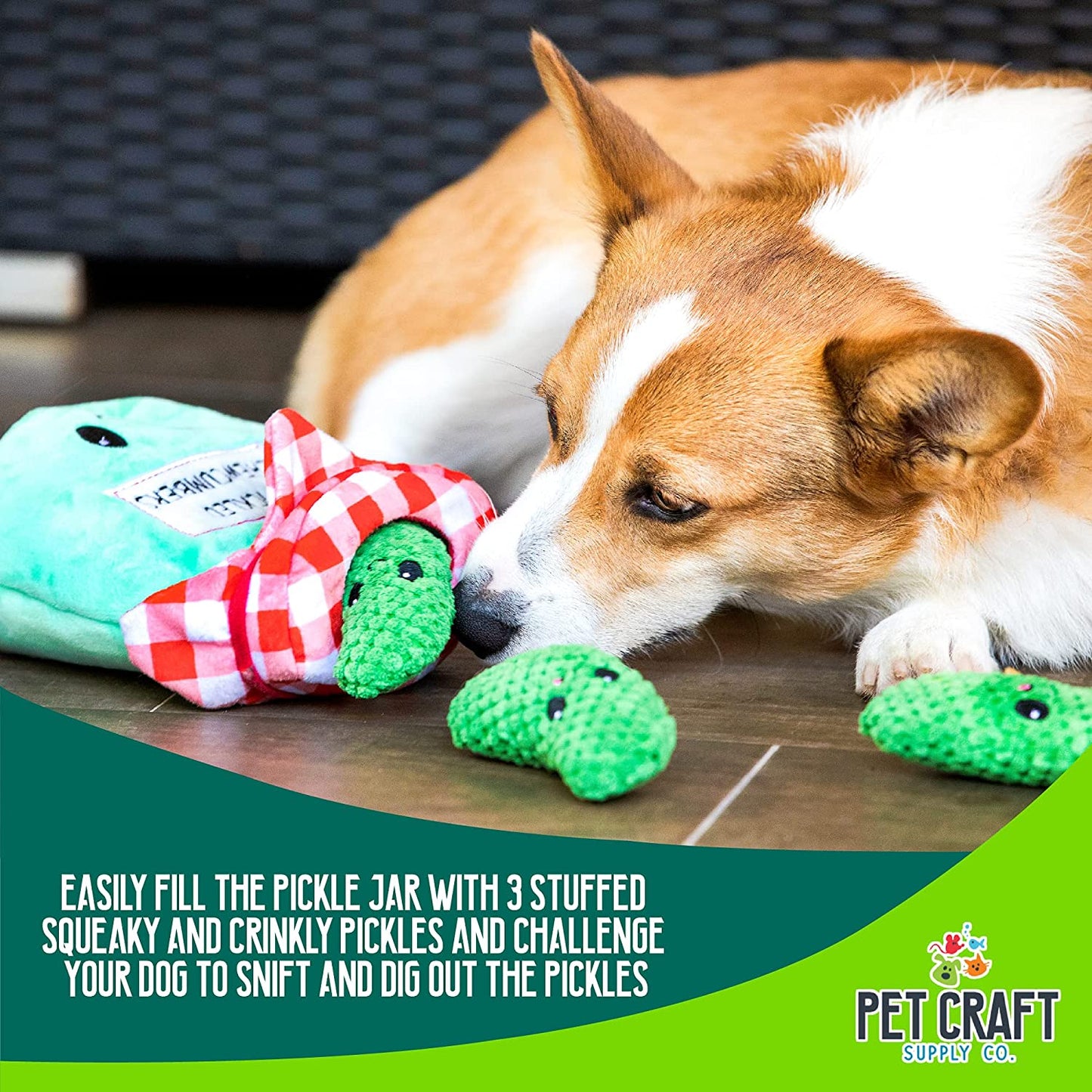 Pickles Hide & Seek Toy – Plush, Crinkle & Squeaky