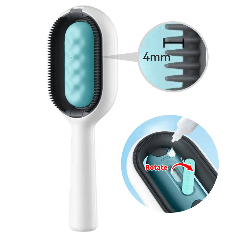 3-in-1 Cat Brush – Water Tank & Fur Remover