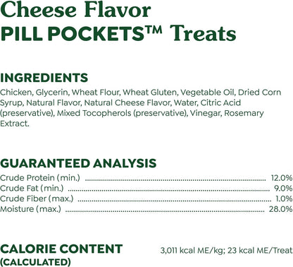 Greenies Pill Pockets Cheese Soft Dog Treats – 15.8 oz (60 Count)