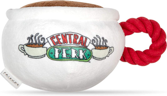 Central Perk Mug Dog Toy – Plush, Rope Handle