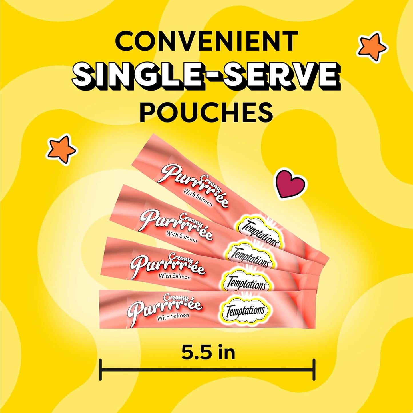 Temptations Creamy Puree Salmon Cat Treats – 0.42 oz (24 Tubes)