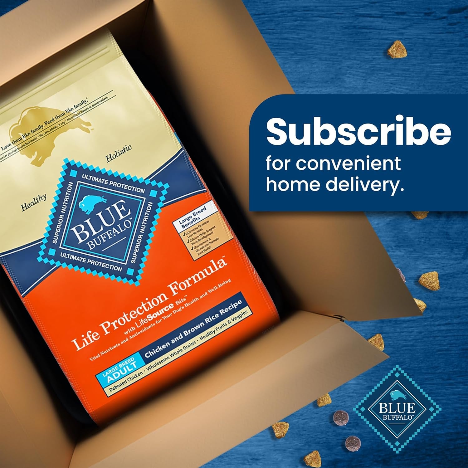 BLUE Life Protection Formula Large Breed Chicken & Brown Rice Dry Dog Food - 30 lb