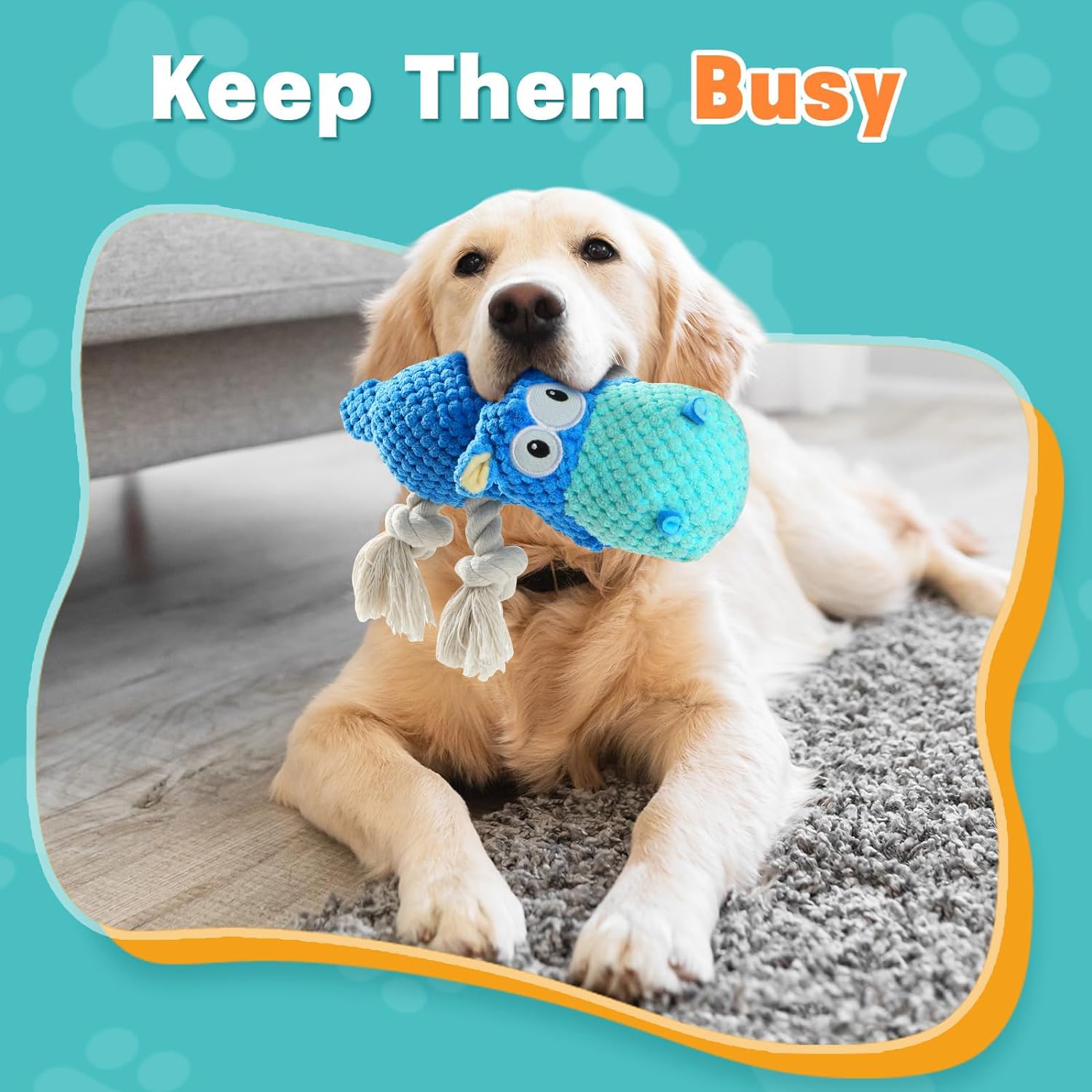 Tough Squeaky Toy for Power Chewers 