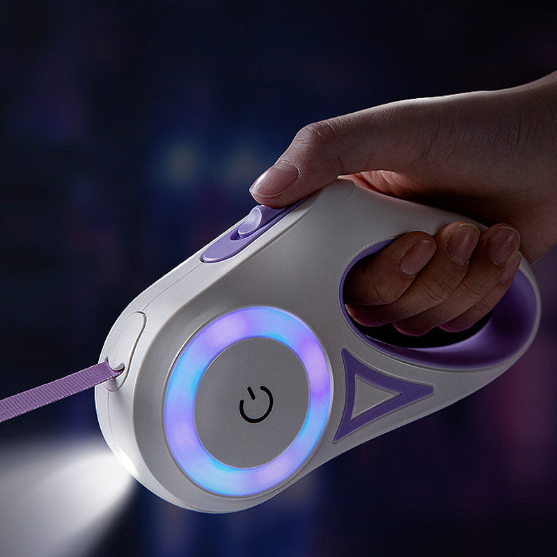 Auto-Retractable Leash + Collar – With Spotlight 