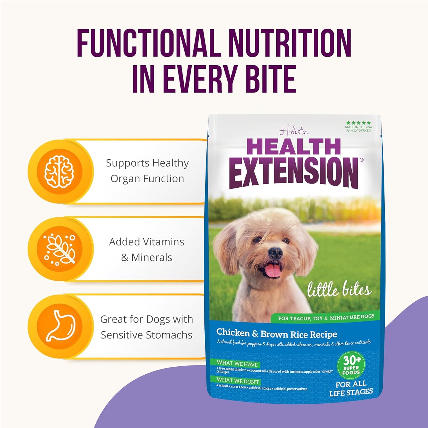 Little Bites Chicken & Brown Rice Dog Food – 10 lb