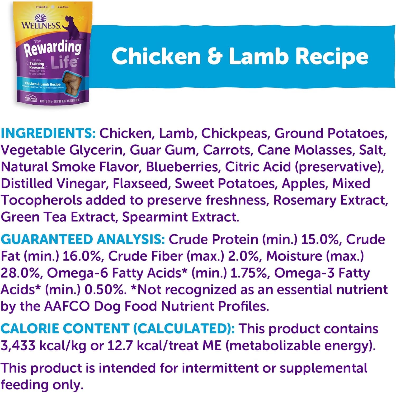 Rewarding Life Chicken & Lamb Soft Dog Treats – 6 oz