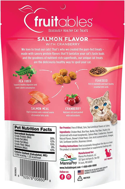 Fruitables Helathy Crunchy Salmon & Cranberry Cat Treats – 2.5 oz