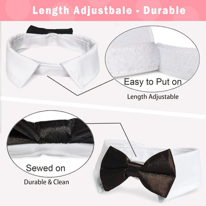 Classic Tuxedo Dog Bow Tie – Formal Charm for Weddings & Parties