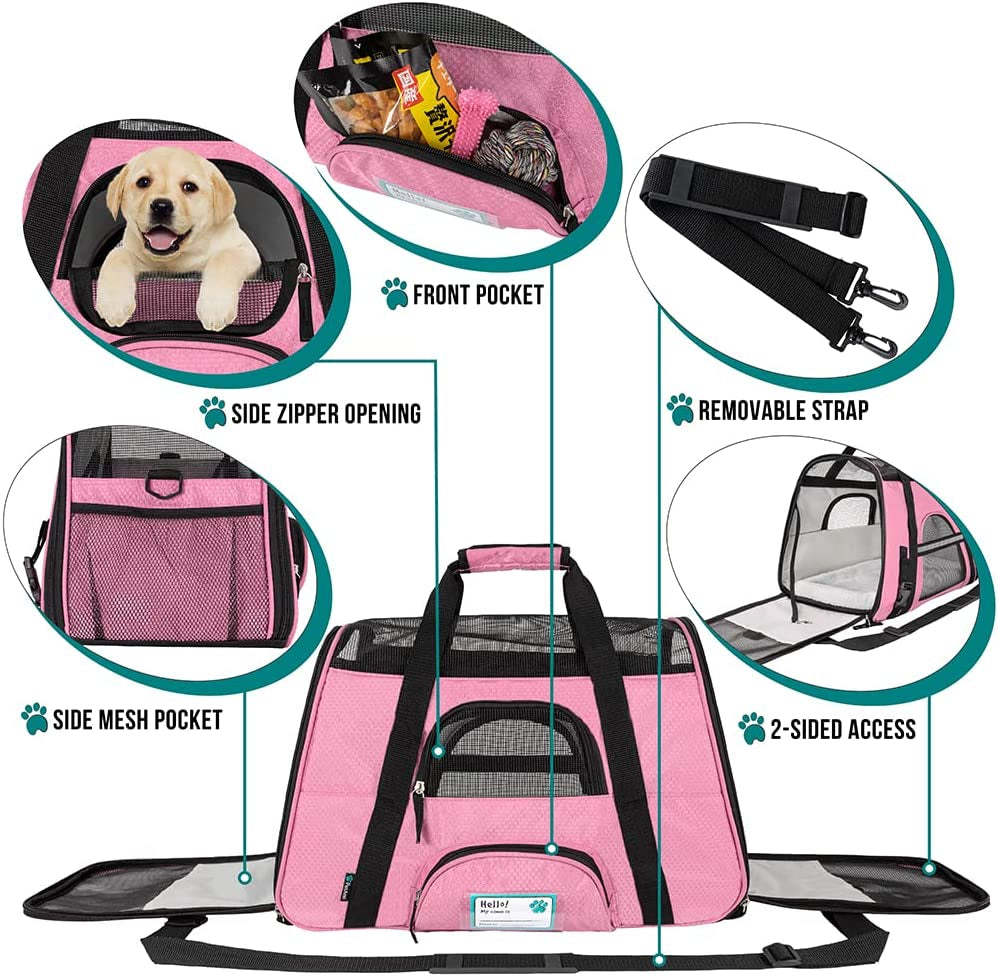 Pink Pet Carrier Bag – Airline-Approved & Travel-Ready