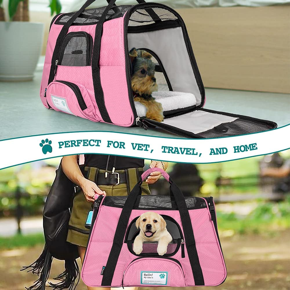 Pink Pet Carrier Bag – Airline-Approved & Travel-Ready