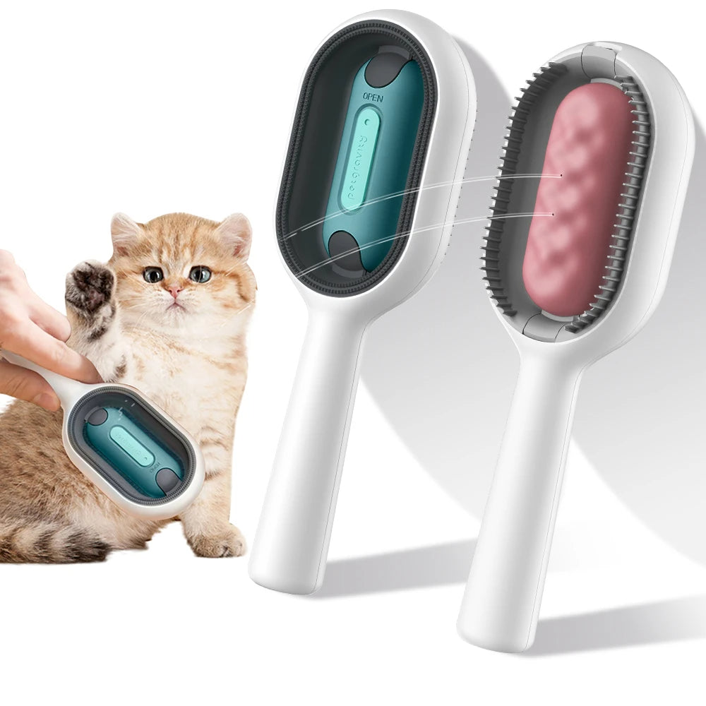 3-in-1 Cat Brush – Water Tank & Fur Remover