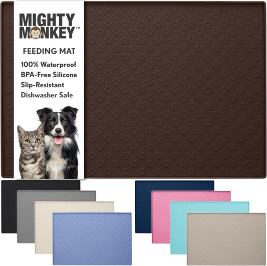 Waterproof Pet Food Mat – Spill-Proof & Dishwasher Safe 