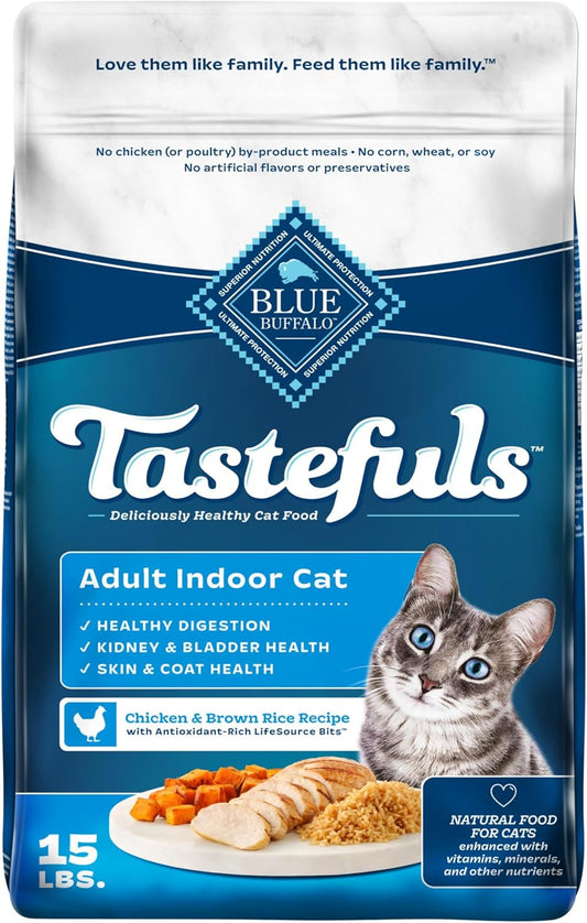 Tastefuls Indoor Chicken Adult Dry Cat Food – 15 lb