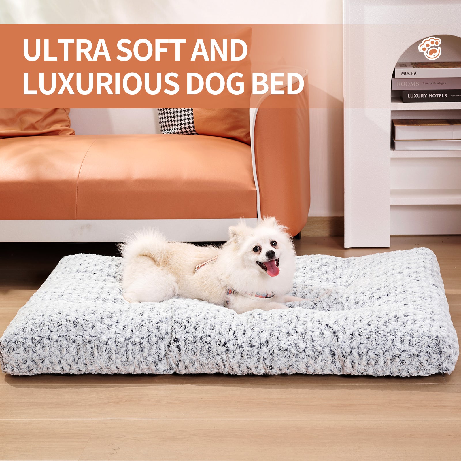Fluffy Rose Velvet Pet Bed – Extra Soft & Washable