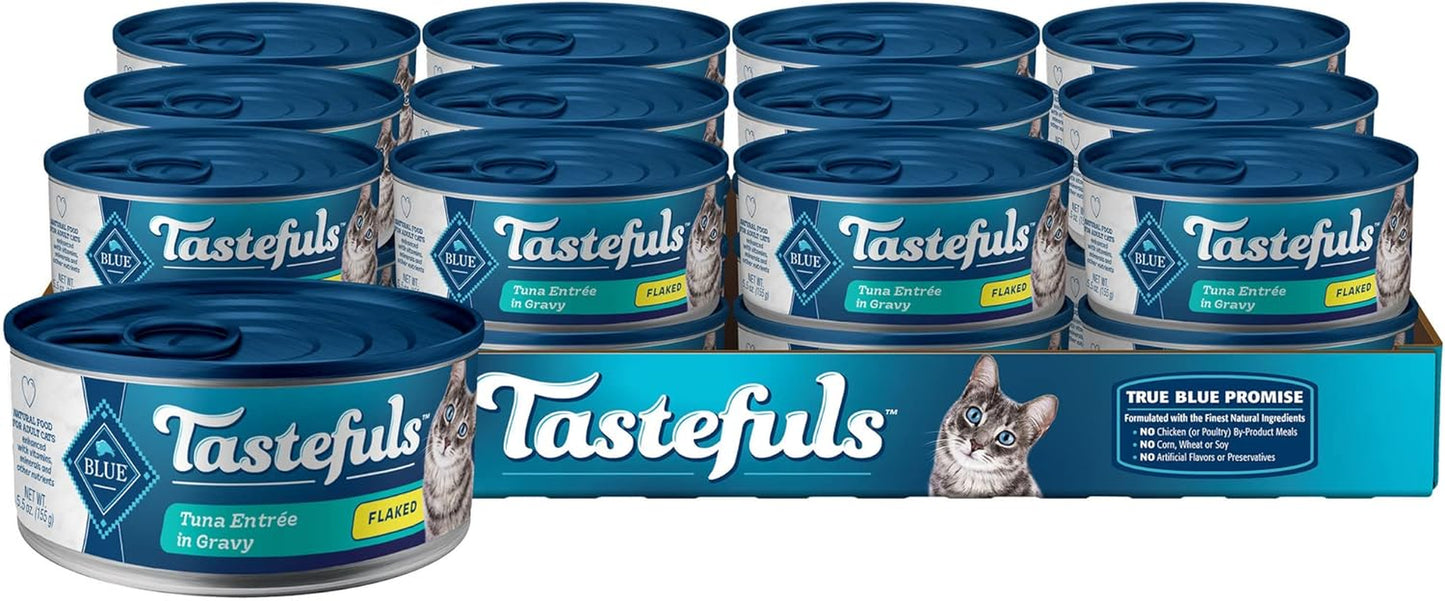 Tastefuls Tuna Flaked Wet Cat Food in Gravy – 5.5 oz x 24 Pack