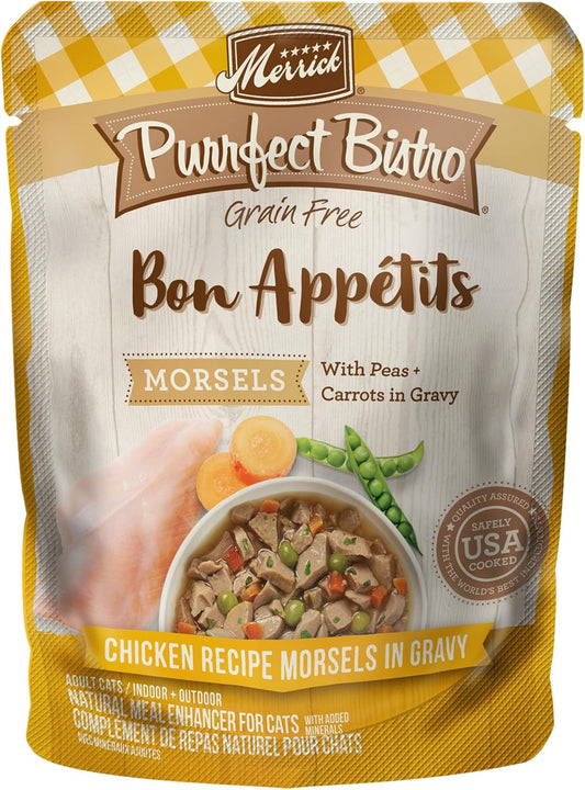 Purrfect Bistro Chicken Morsels in Gravy Wet Cat Food – 3 oz x 24 Pack