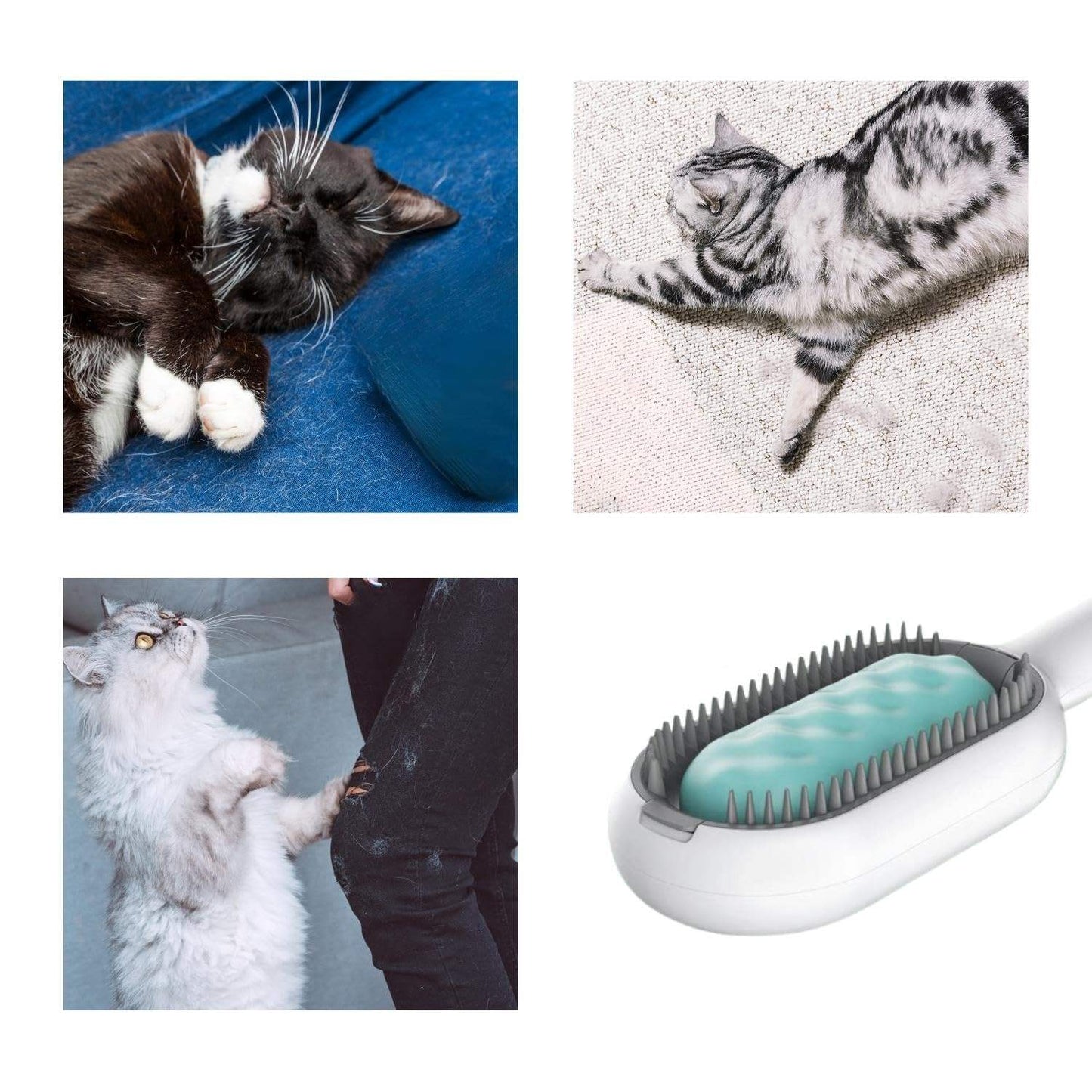 3-in-1 Cat Brush – Water Tank & Fur Remover
