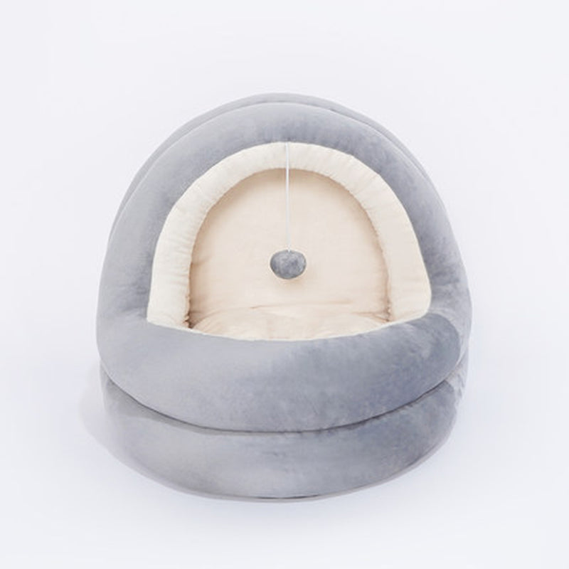 Velvet Pet Nest – 2 in 1 Cozy Bed