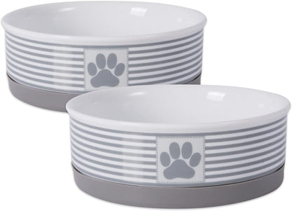 Ceramic Pet Bowls – Medium Duo for Cats & Small Dogs
