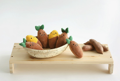 Sweet Potato Squeaky Toy – Cute & Chewy Fun