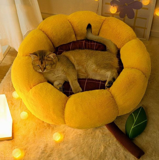 Flower Cat Bed – Soft, Cuddly & Inviting Nest