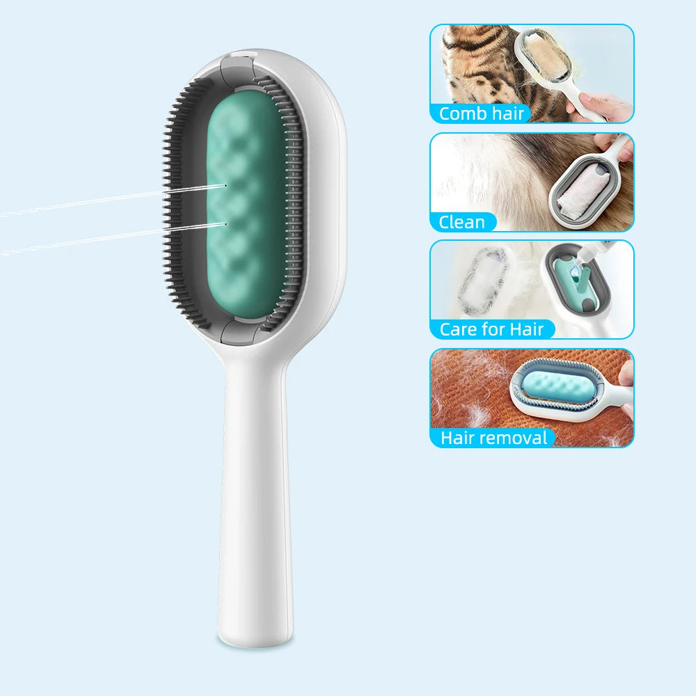 3-in-1 Cat Brush – Water Tank & Fur Remover