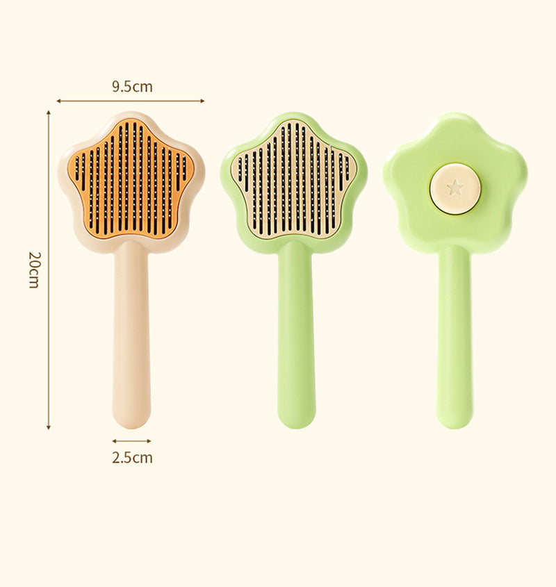 Star-Shaped Grooming Brush – One-Click Fur Remover