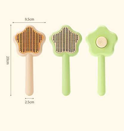 Star-Shaped Grooming Brush – One-Click Fur Remover