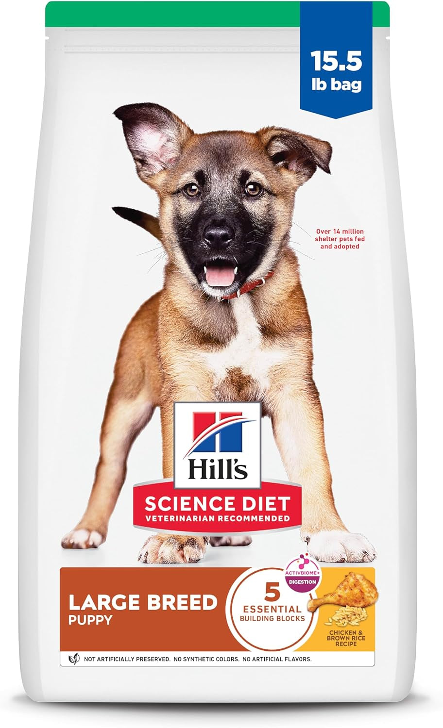 Large Breed Puppy Chicken & Brown Rice Dry Dog Food – 15.5 lb