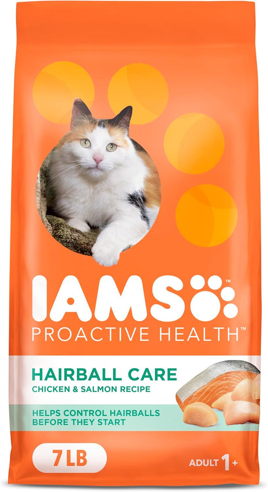 IAMS Hairball Care Chicken & Salmon Dry Cat Food – 7 lb