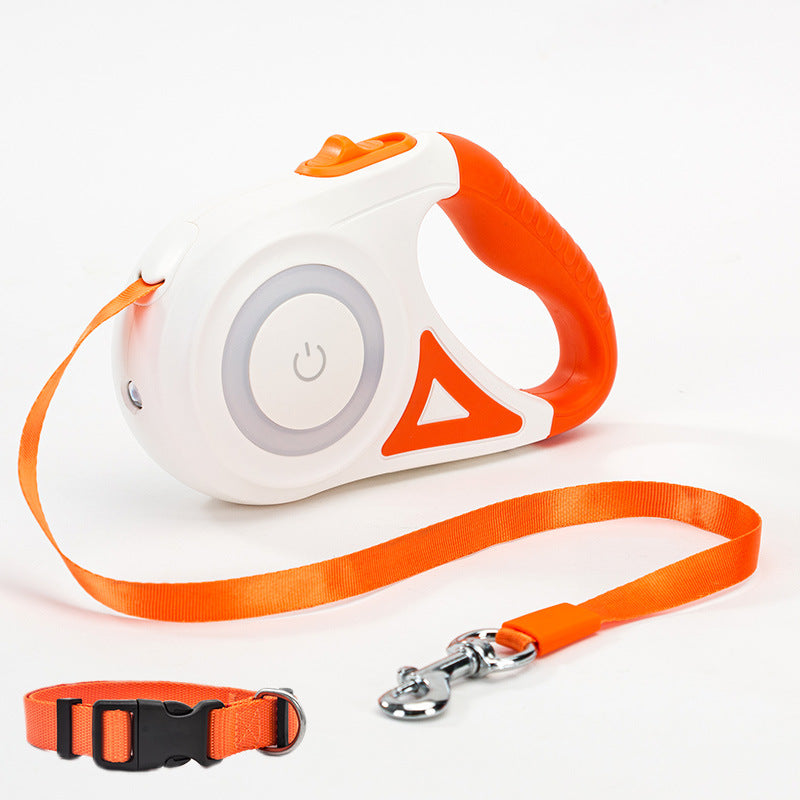 Auto-Retractable Leash + Collar – With Spotlight 