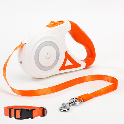 Auto-Retractable Leash + Collar – With Spotlight 