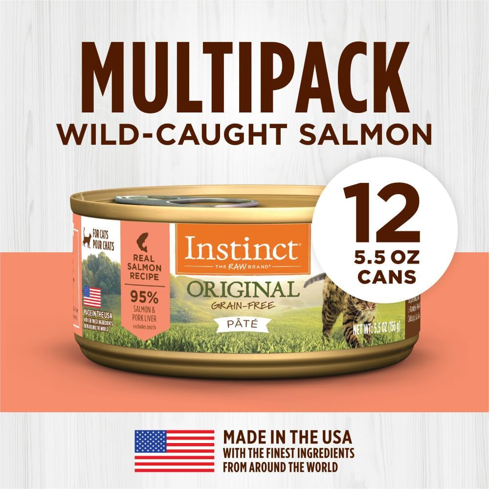 Original Salmon Grain-Free Wet Cat Food – 5.5 oz x 12 Pack