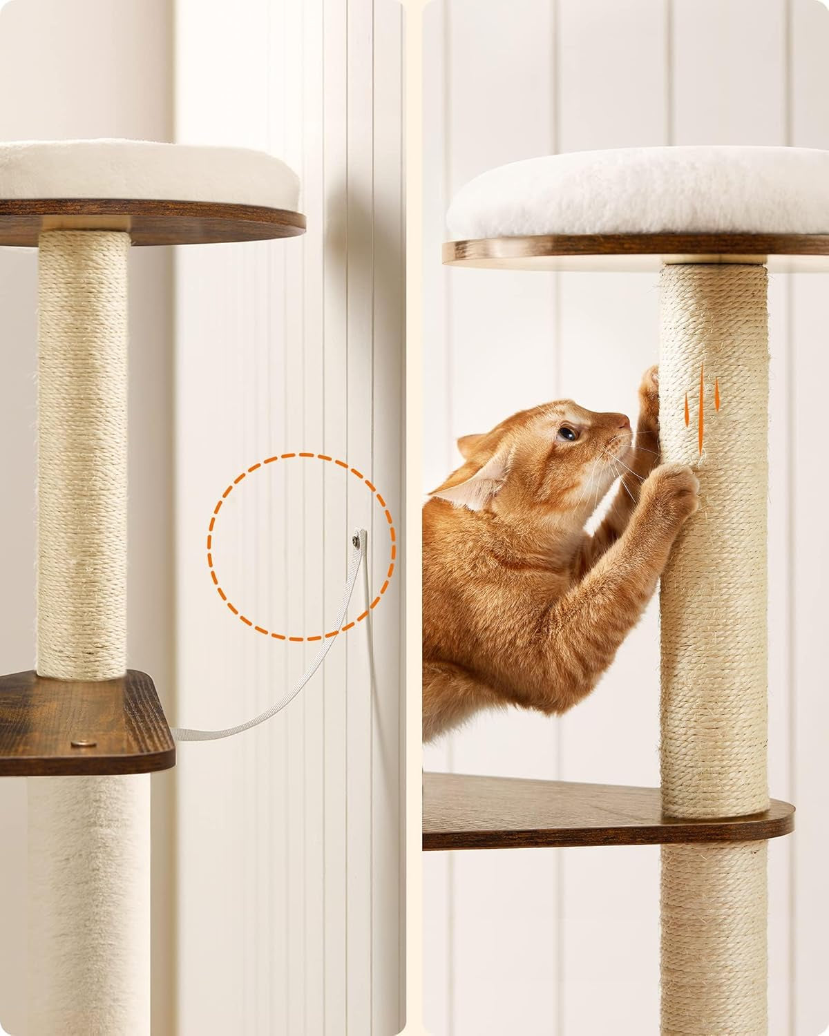 Woodywonders Cat Tower – 65" Multi-Level Indoor Climber