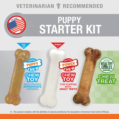 New Puppy Kit – 2 Chew Toys + 1 Treat (3 Pack)