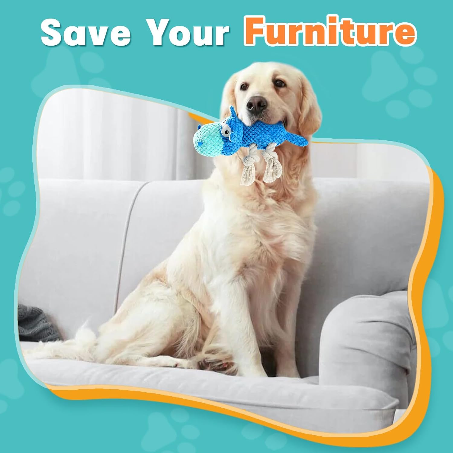 Tough Squeaky Toy for Power Chewers 