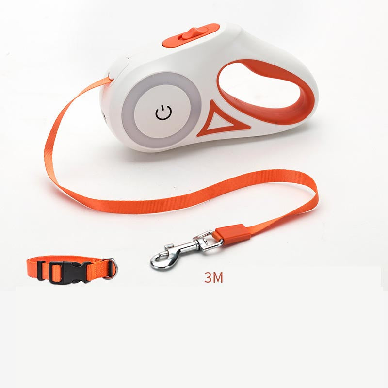 Auto-Retractable Leash + Collar – With Spotlight 