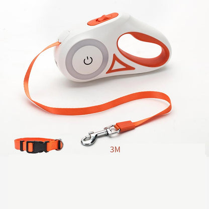 Auto-Retractable Leash + Collar – With Spotlight 